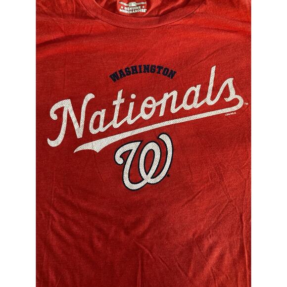 Washington Nationals **T-Shirt XL** Red MLB Curly W - Picture 3 of 5
